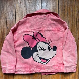 Disney Kids Pink Minnie Mouse Jean Jacket